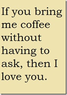 bring coffee